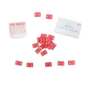 24 Count Valentine Eraser & Card Kit "You Rock!" Design